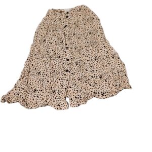 ASOS Women's Buttoned Leopard Print Midi Skirt Sz 4 Petite